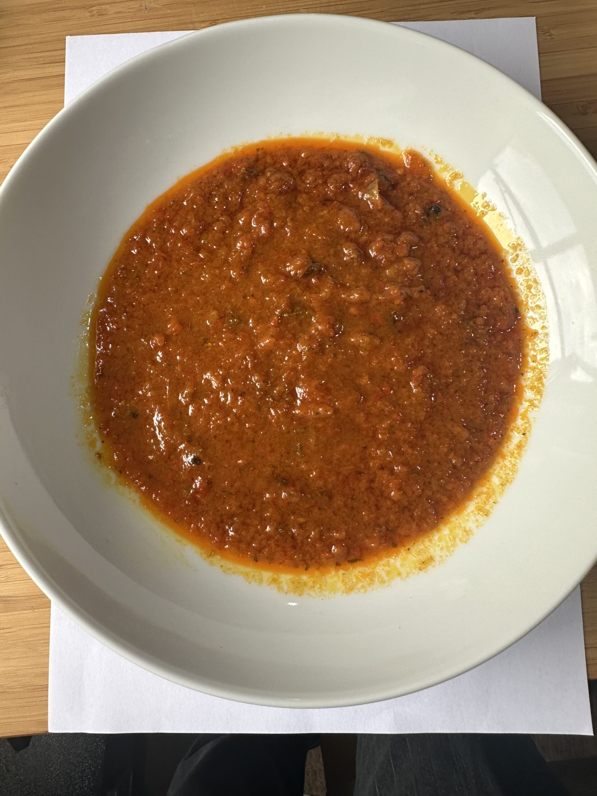 tomato, chilli and herbs sauce